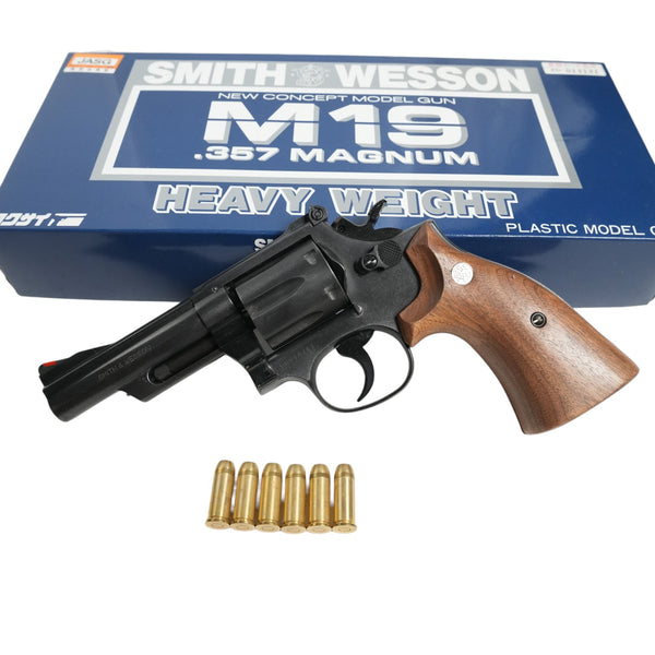 【中古】コクサイ S&W M19 HW 木製グリップ モデルガン