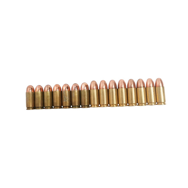 【中古】9mm ルガー ダミーカートリッジ 弾頭違い7本、8本セット
