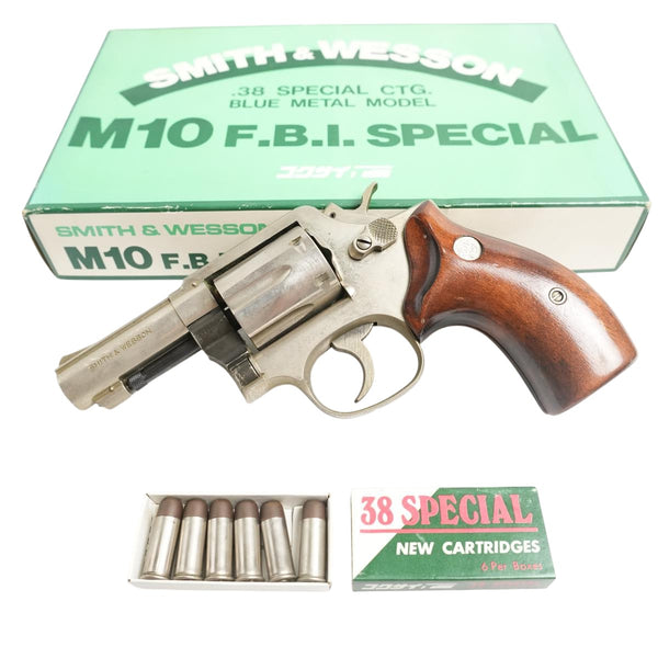 【中古】コクサイ S&W M10 FBI スペシャル 3インチ 木製グリップ モデルガン