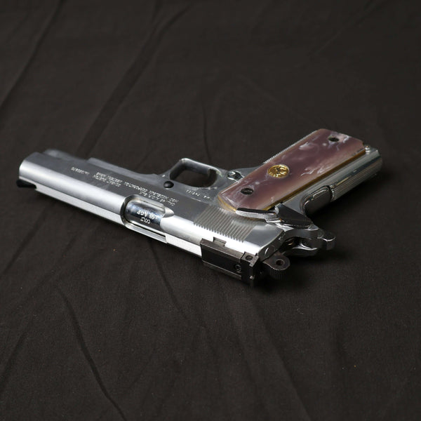 【中古】ウエスタンアームズ WA MGC コンバットカスタム モデルガン M1911A1 シルバー パールグリップ