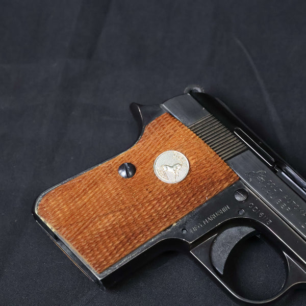 【中古】マルシン コルト 25 ポケット オート モデルガン 木製グリップ メタルフィニッシュ