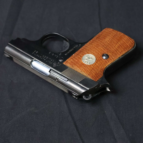 【中古】マルシン コルト 25 ポケット オート モデルガン 木製グリップ メタルフィニッシュ