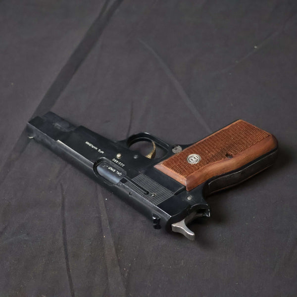 【中古】マルシン FN ブローニング ハイパワー デラックス モデルガン 木製グリップ