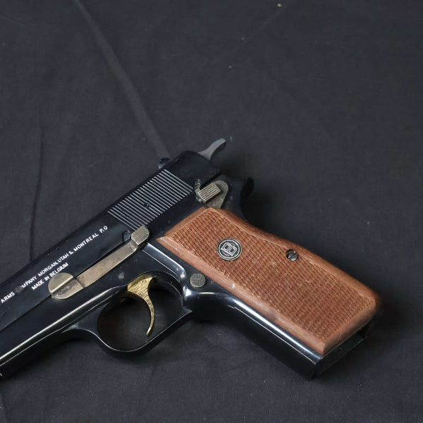 【中古】マルシン FN ブローニング ハイパワー デラックス モデルガン 木製グリップ