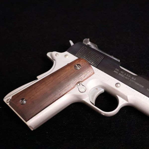 【中古】MGC コルト M1911 モデルガン フレームシルバー 木製グリップ