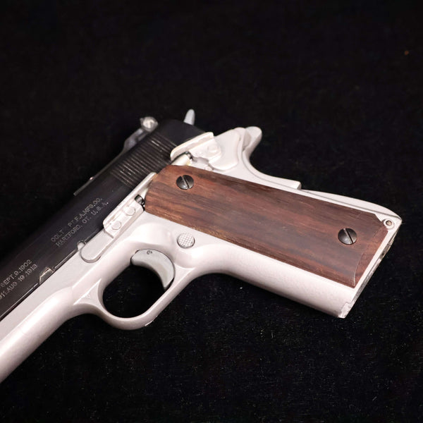【中古】MGC コルト M1911 モデルガン フレームシルバー 木製グリップ