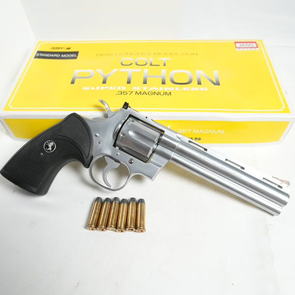 【中古】コクサイ コルトパイソン 6in スーパーステンレス  モデルガン