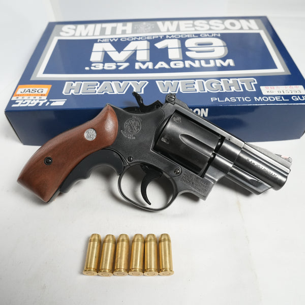 【中古】コクサイ S&W M19 HW 木製グリップ モデルガン