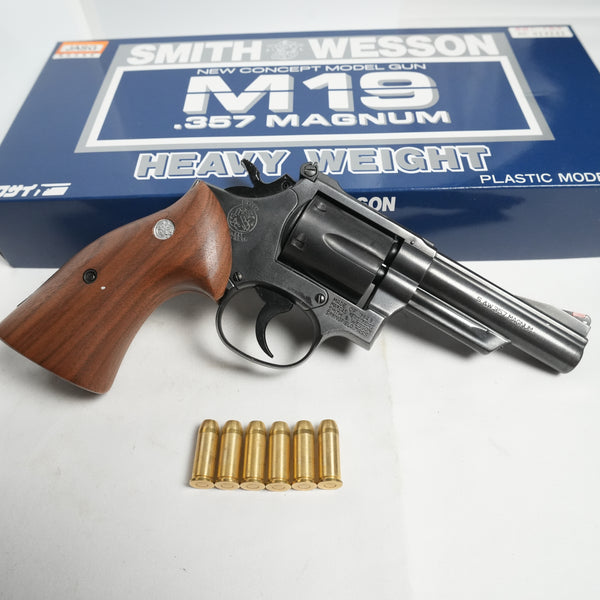【中古】コクサイ S&W M19 HW 木製グリップ モデルガン