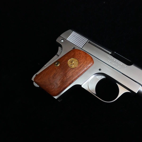 【中古】コクサイ コルト 25 ポケット オート 木製グリップ シルバー モデルガン