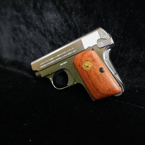 【中古】コクサイ コルト 25 ポケット オート 木製グリップ シルバー モデルガン