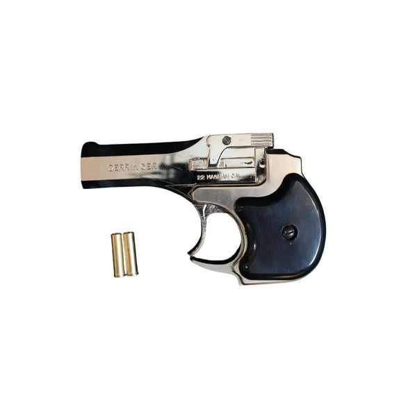 【中古】ハドソン産業 デリンジャー モデルガン 22 マグナム シルバー メッキ