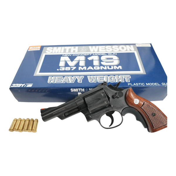 【中古】S&W M19 4インチ HW 木製グリップ モデルガン