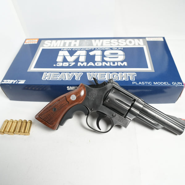 【中古】S&W M19 4インチ HW 木製グリップ モデルガン
