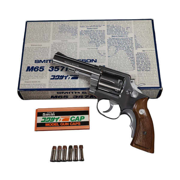 【中古】コクサイ S&W M65 シルバー 4インチ モデルガン ABS 木製グリップ