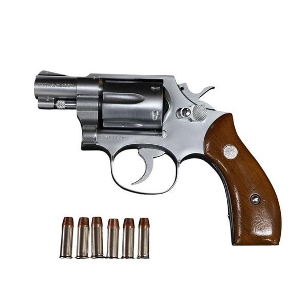 【中古】コクサイ S&W M64 シルバー 2インチ モデルガン ABS 木製グリップ