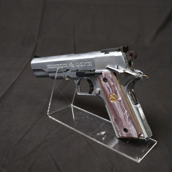 【中古】ウエスタンアームズ WA MGC コンバットカスタム モデルガン M1911A1 シルバー パールグリップ