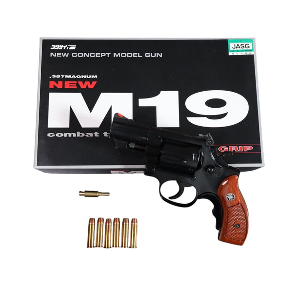 【中古】コクサイ NEW S&W M19 .357MAGNUM combat type WOODY GRIP モデルガン
