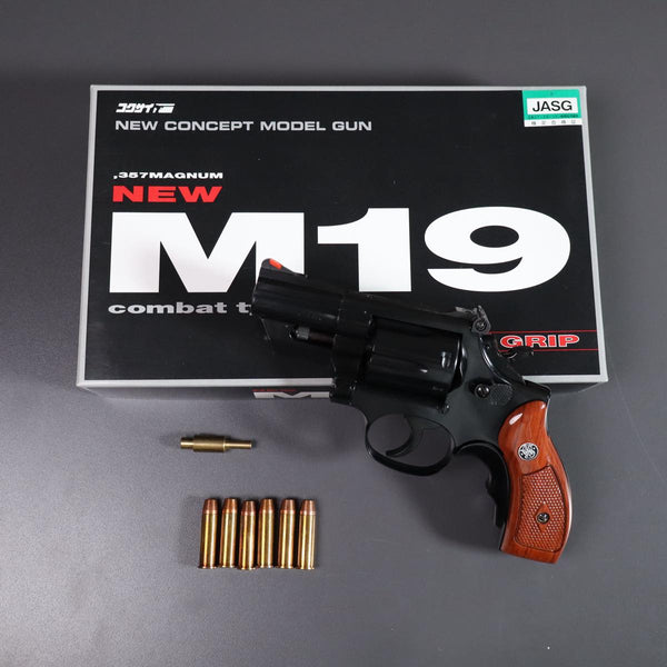 【中古】コクサイ NEW S&W M19 .357MAGNUM combat type WOODY GRIP モデルガン