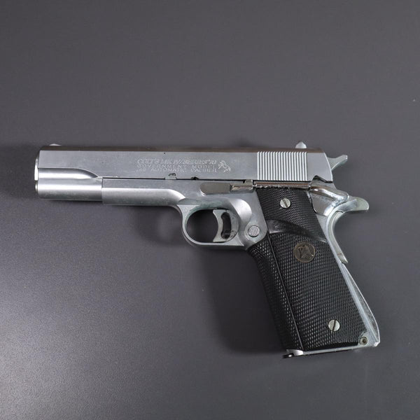【中古】MGC コルト M1911A1 モデルガンシルバー パックマイヤーグリップ