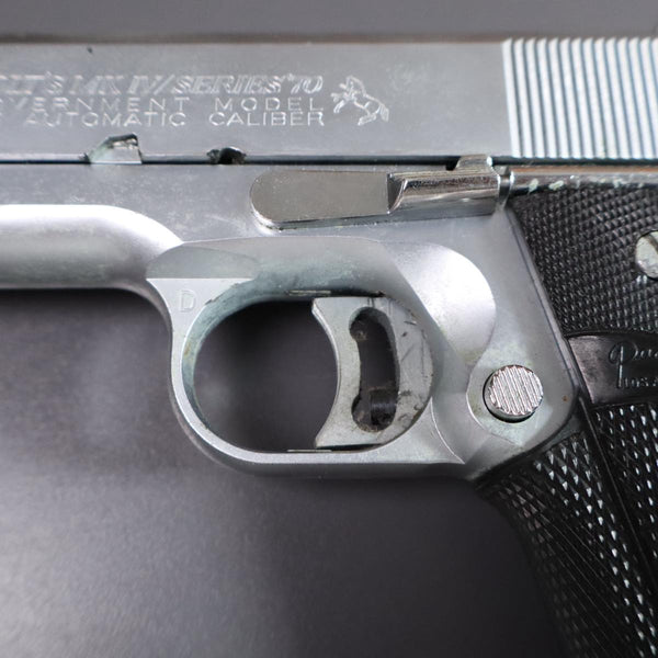 【中古】MGC コルト M1911A1 モデルガンシルバー パックマイヤーグリップ