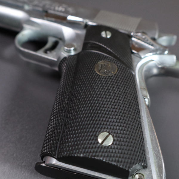 【中古】MGC コルト M1911A1 モデルガンシルバー パックマイヤーグリップ