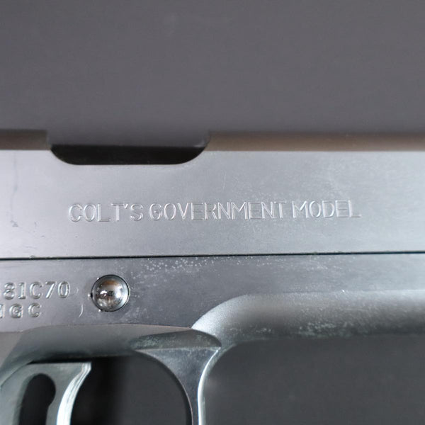 【中古】MGC コルト M1911A1 モデルガンシルバー パックマイヤーグリップ