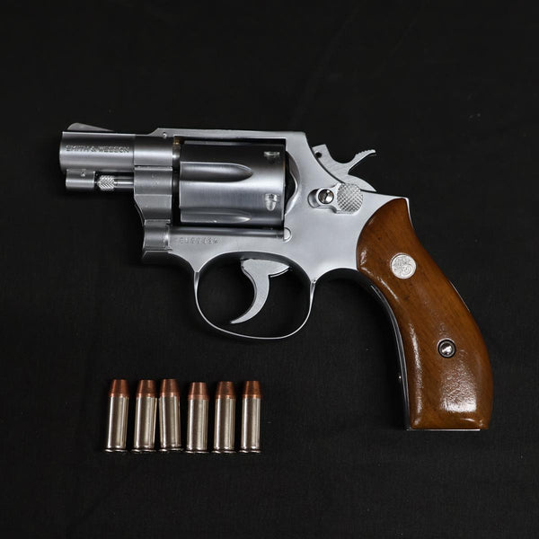 【中古】コクサイ S&W M64 シルバー 2インチ モデルガン ABS 木製グリップ
