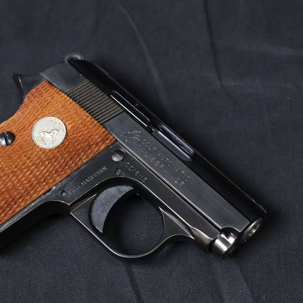 【中古】マルシン コルト 25 ポケット オート モデルガン 木製グリップ  メタルフィニッシュ