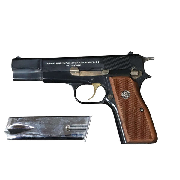 【中古】マルシン FN ブローニング ハイパワー デラックス モデルガン 木製グリップ