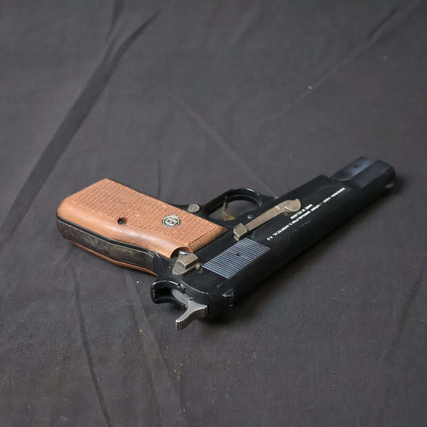 【中古】マルシン FN ブローニング ハイパワー デラックス モデルガン 木製グリップ