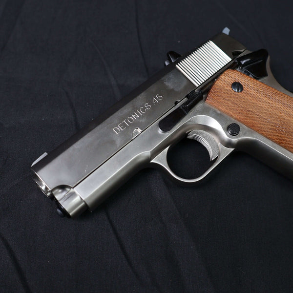 【中古】MGC デトニクス 45 シルバー モデルガン 木製グリップ