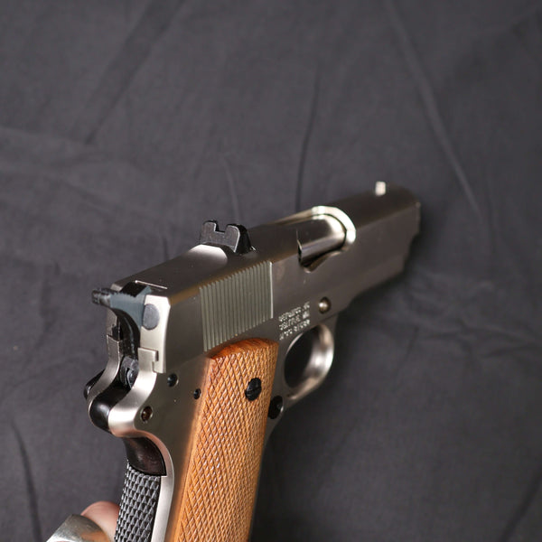 【中古】MGC デトニクス 45 シルバー モデルガン 木製グリップ