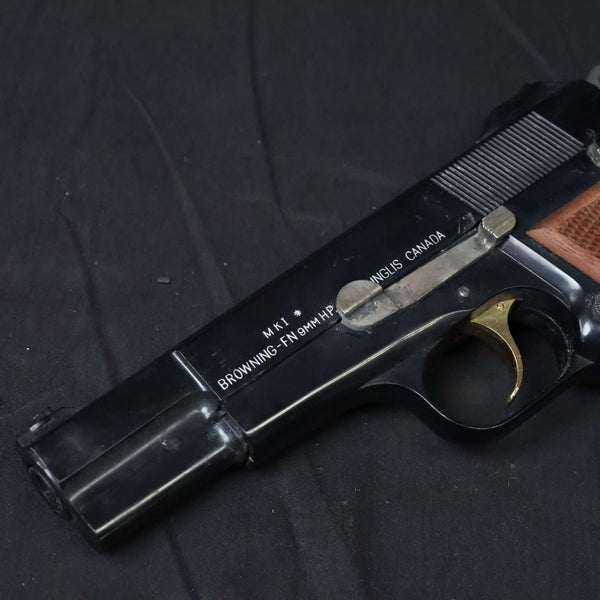 【中古】マルシン FN ブローニング ハイパワー デラックス カナディアン 木製グリップ モデルガン