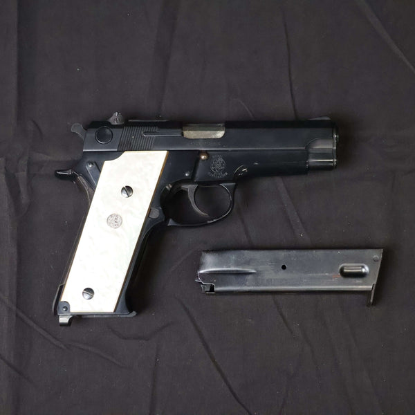 【中古】MGC S&W M59 モデルガン WA 真鍮 パールグリップ