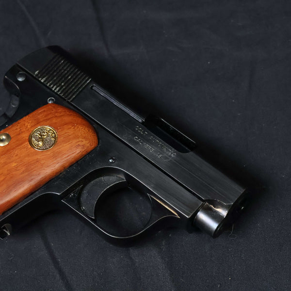 【中古】コクサイ コルト 25 ポケット オート 木製グリップ  メタルフィニッシュ モデルガン