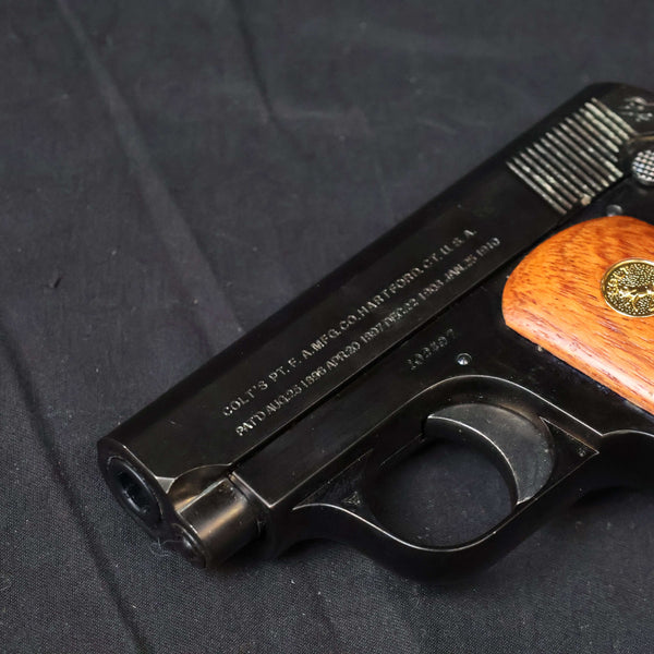 【中古】コクサイ コルト 25 ポケット オート 木製グリップ  メタルフィニッシュ モデルガン