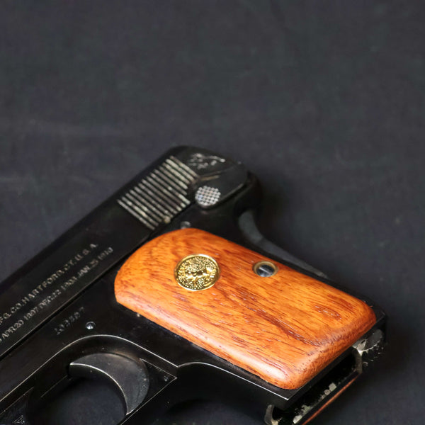 【中古】コクサイ コルト 25 ポケット オート 木製グリップ  メタルフィニッシュ モデルガン