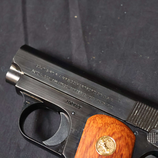 【中古】コクサイ コルト 25 ポケット オート 木製グリップ  メタルフィニッシュ モデルガン