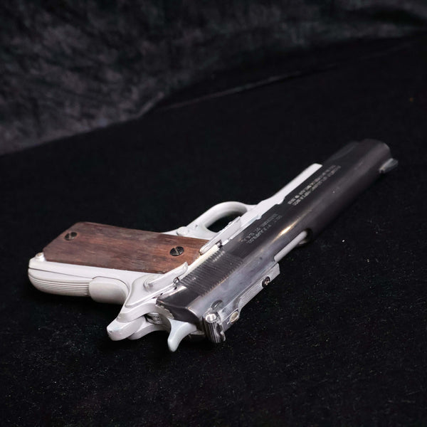 【中古】MGC コルト M1911 モデルガン フレームシルバー 木製グリップ