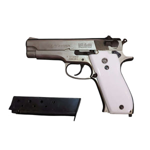 【中古】マルシン S&W M39-2 モデルガン シルバー  象牙風 グリップ