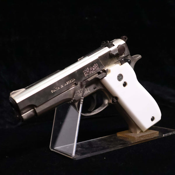 【中古】マルシン S&W M39-2 モデルガン シルバー  象牙風 グリップ