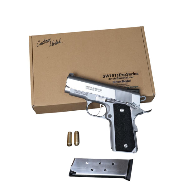 【中古】B.W.C BWC SW1911 PRO Series 3inch Silver Model カスタムモデル モデルガン