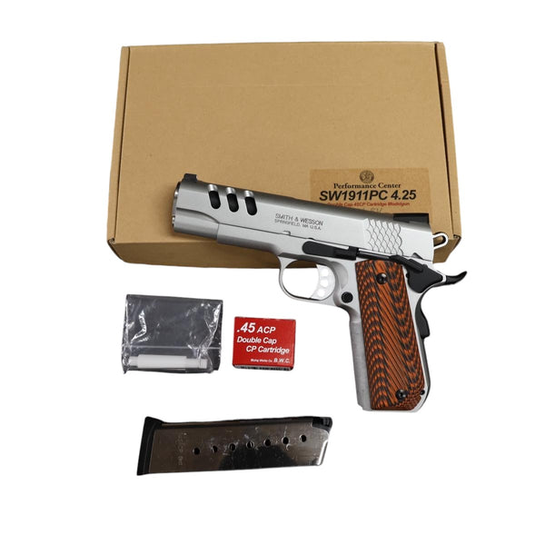 【中古】B.W.C SW 1911 PC 4.25 AL.SV S&Wパフォーマンスセンター モデルガン