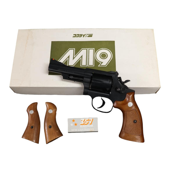 【中古】コクサイ S&W M19 357 コンバット マグナム モデルガン 木製グリップ