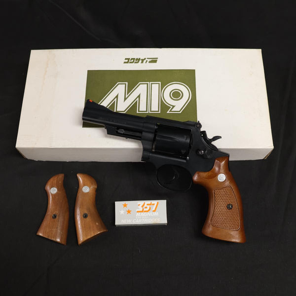 【中古】コクサイ S&W M19 357 コンバット マグナム モデルガン 木製グリップ