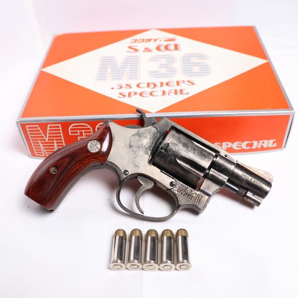 【中古】コクサイ S&W M36 チーフスペシャル モデルガン 木製グリップ