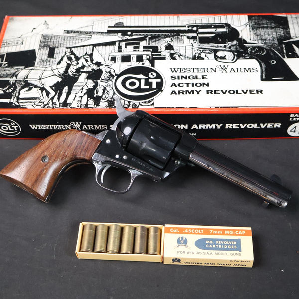 【中古】ウエスタンアームズ WA SAA シビリアン 木製グリップ モデルガン