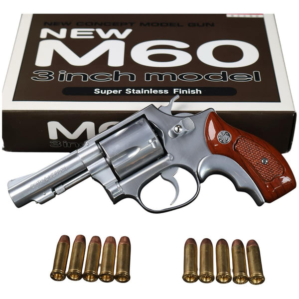 【中古】コクサイ NEW S&W M60 3インチ スーパーステンレスフィニッシュ モデルガン