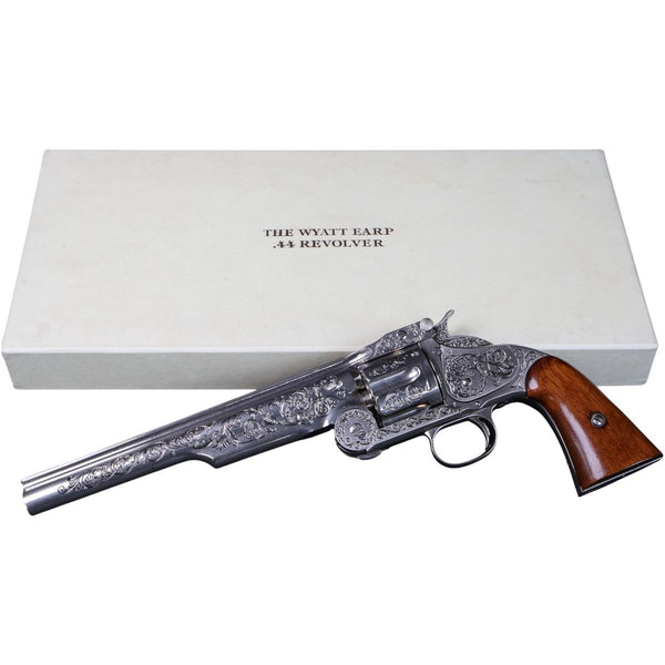 【中古】フランクリンミント ワイアットアープ  スコフィールド S&W モデル3 モデルガン